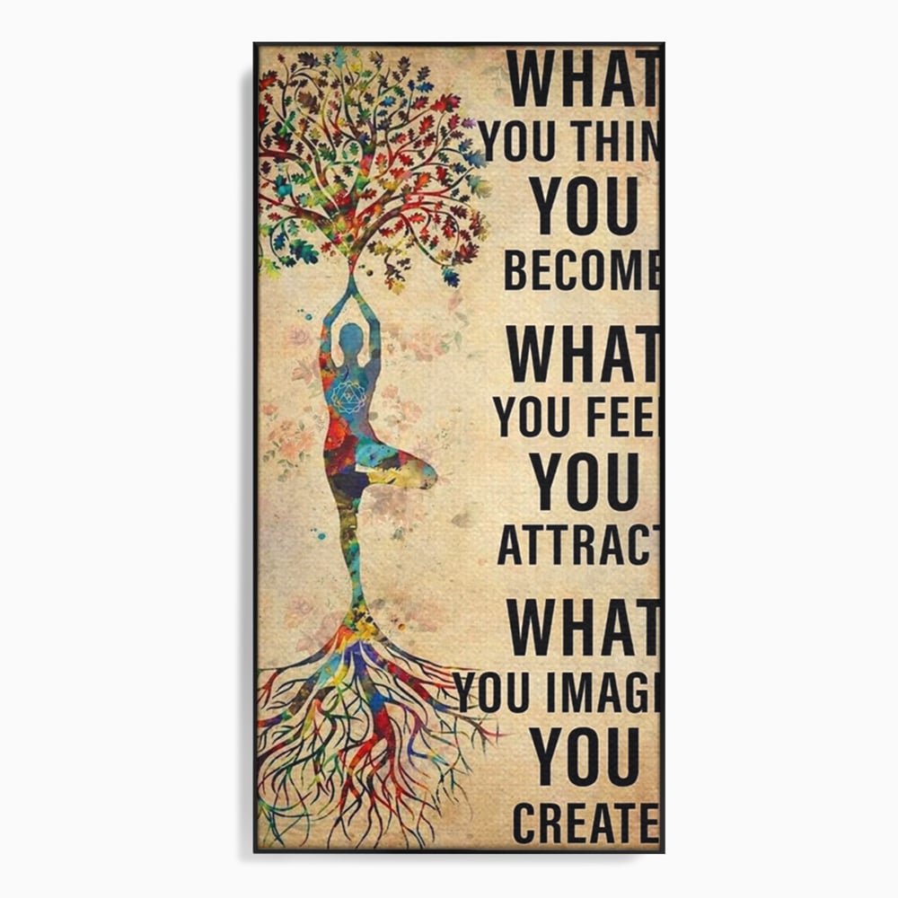 Leinwand Wandkunst Premium, LuxCanva® Q1041, Harmonie des Selbst, Energie, Gleichgewicht, Yoga, Ehrgeiz, Frieden, Frieden, Motivation, Manifestation, Büro, Schlafzimmer