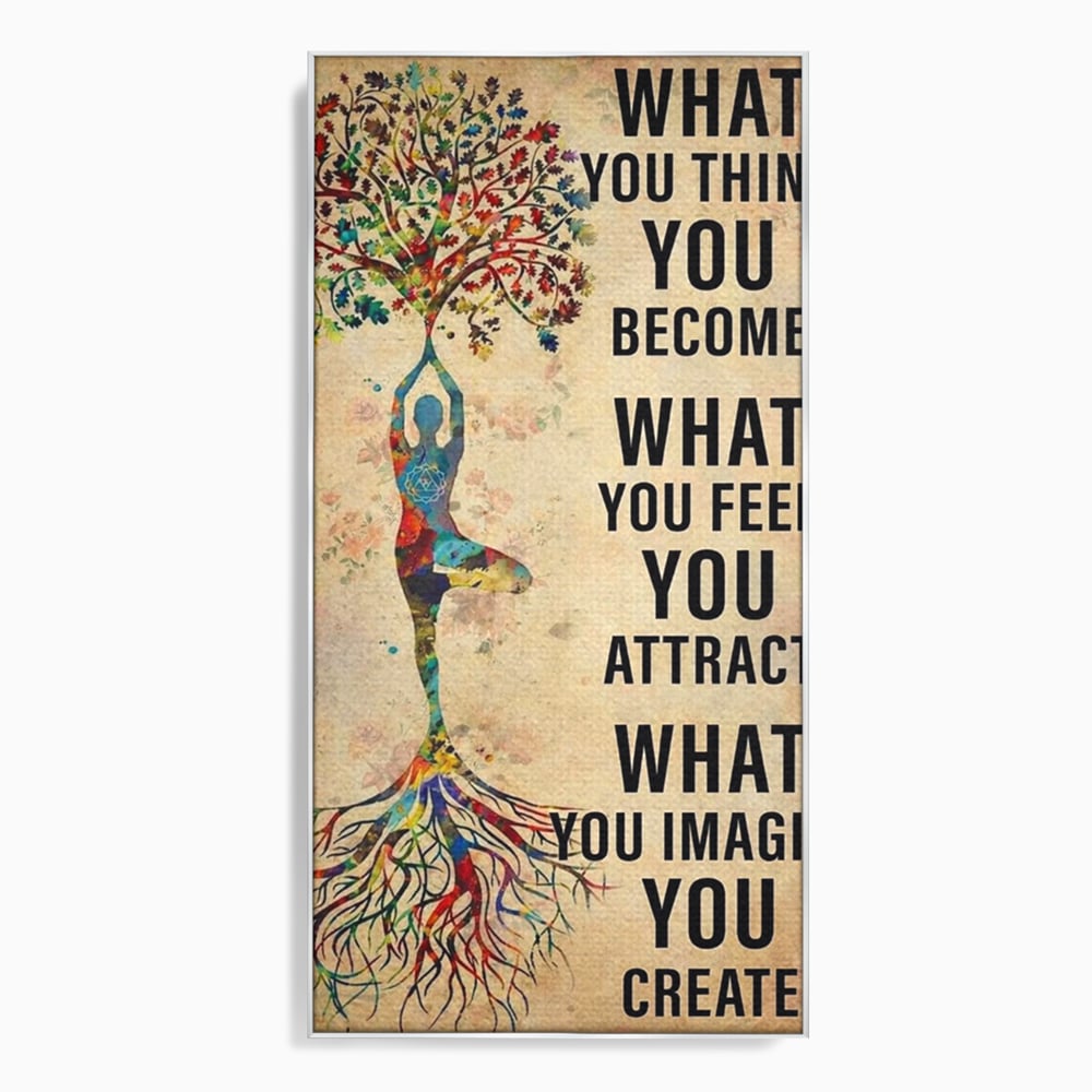 Leinwand Wandkunst Premium, LuxCanva® Q1041, Harmonie des Selbst, Energie, Gleichgewicht, Yoga, Ehrgeiz, Frieden, Frieden, Motivation, Manifestation, Büro, Schlafzimmer