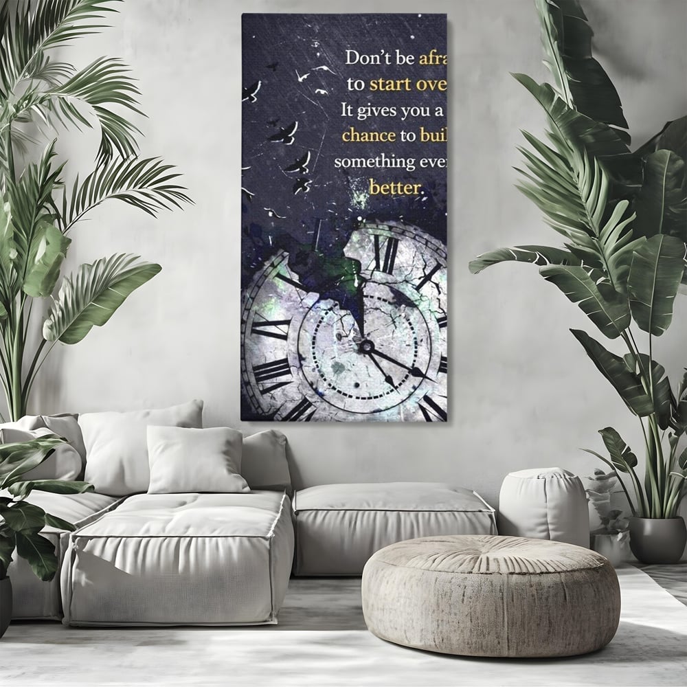Tablou Canvas Premium, LuxCanva® Q1042, A Doua Sansa, Timp, Ceas, Renastere, Evolutie, Transformare, Succes, Inspiratie, Birou, Dormitor