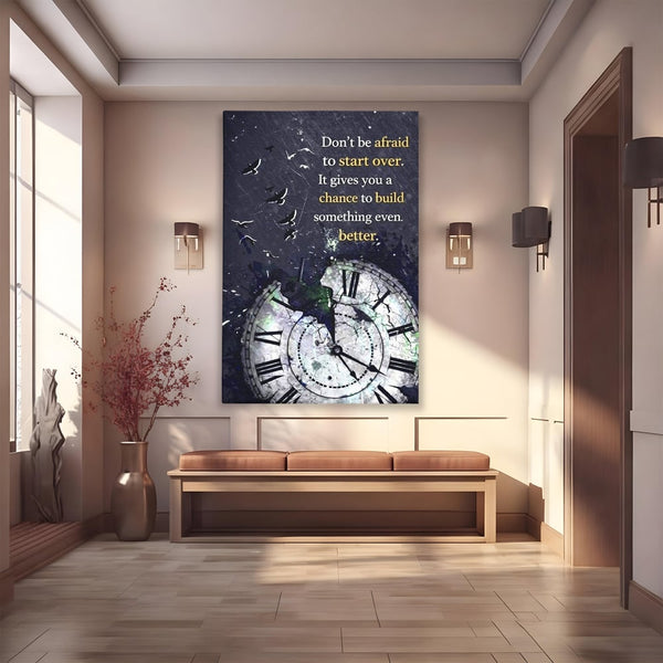 Tablou Canvas Premium, LuxCanva® Q1042, A Doua Sansa, Timp, Ceas, Renastere, Evolutie, Transformare, Succes, Inspiratie, Birou, Dormitor