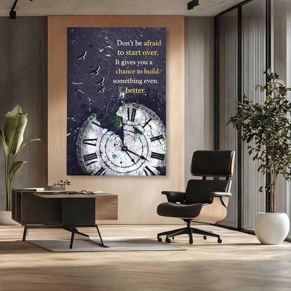 Tablou Canvas Premium, LuxCanva® Q1042, A Doua Sansa, Timp, Ceas, Renastere, Evolutie, Transformare, Succes, Inspiratie, Birou, Dormitor