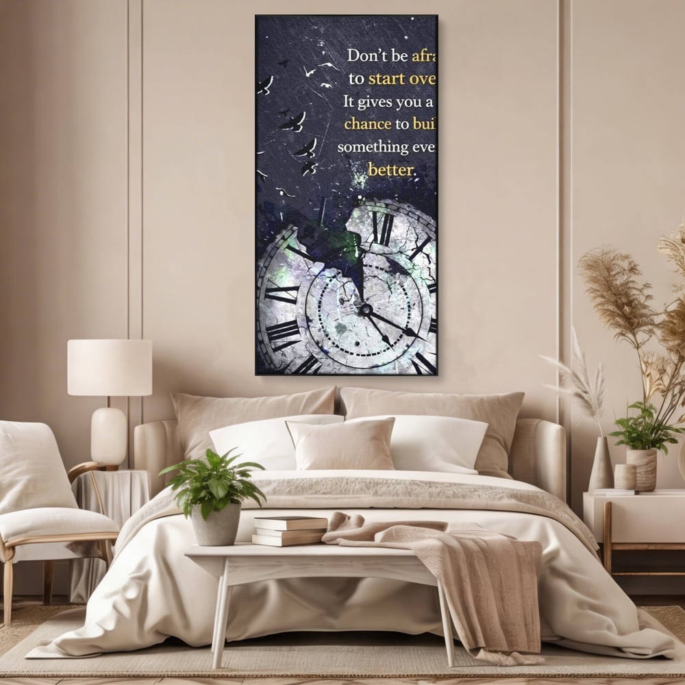 Tablou Canvas Premium, LuxCanva® Q1042, A Doua Sansa, Timp, Ceas, Renastere, Evolutie, Transformare, Succes, Inspiratie, Birou, Dormitor