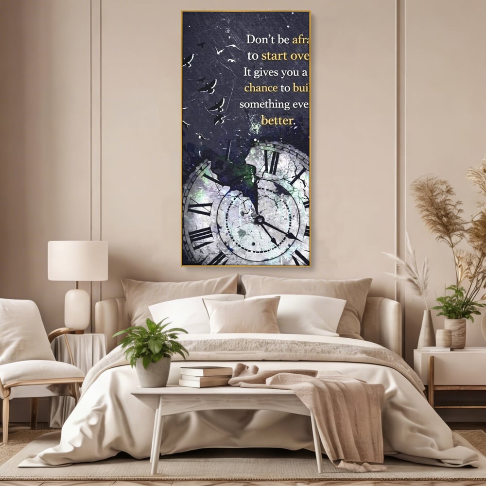 Tablou Canvas Premium, LuxCanva® Q1042, A Doua Sansa, Timp, Ceas, Renastere, Evolutie, Transformare, Succes, Inspiratie, Birou, Dormitor
