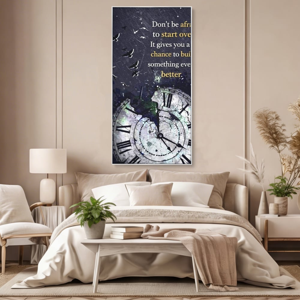 Tablou Canvas Premium, LuxCanva® Q1042, A Doua Sansa, Timp, Ceas, Renastere, Evolutie, Transformare, Succes, Inspiratie, Birou, Dormitor