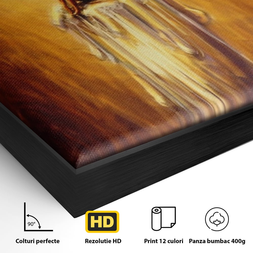 Tablou Canvas Premium, LuxCanva® Q1043, Lumina Care Nu Cedeaza, Lumanare, Ganduri, Flacara, Motivational, Mesaj, Speranta, Echilibru, Viata, Birou, Dormitor