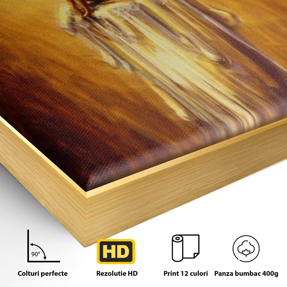 Tablou Canvas Premium, LuxCanva® Q1043, Lumina Care Nu Cedeaza, Lumanare, Ganduri, Flacara, Motivational, Mesaj, Speranta, Echilibru, Viata, Birou, Dormitor