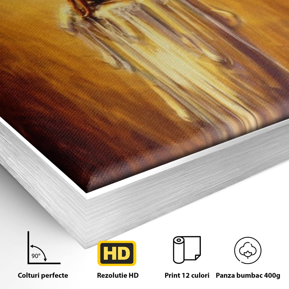 Tablou Canvas Premium, LuxCanva® Q1043, Lumina Care Nu Cedeaza, Lumanare, Ganduri, Flacara, Motivational, Mesaj, Speranta, Echilibru, Viata, Birou, Dormitor