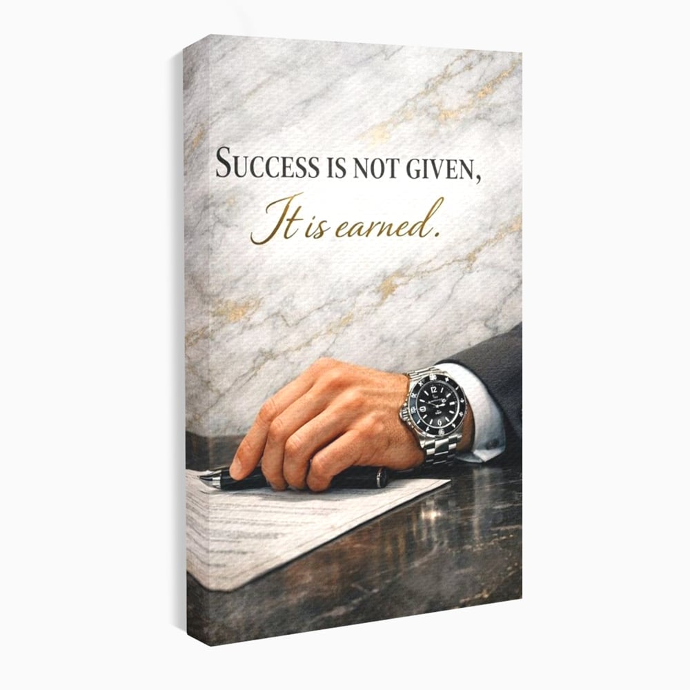 Tablou Canvas Premium, LuxCanva® Q1046, Pretul Succesului, Barbatesc, Lider, Business, Eleganta, Succes, Afaceri, Munca, Motivatie, Birou, Dormitor