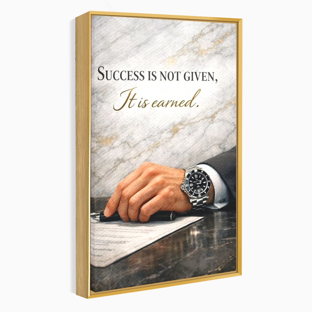 Tablou Canvas Premium, LuxCanva® Q1046, Pretul Succesului, Barbatesc, Lider, Business, Eleganta, Succes, Afaceri, Munca, Motivatie, Birou, Dormitor
