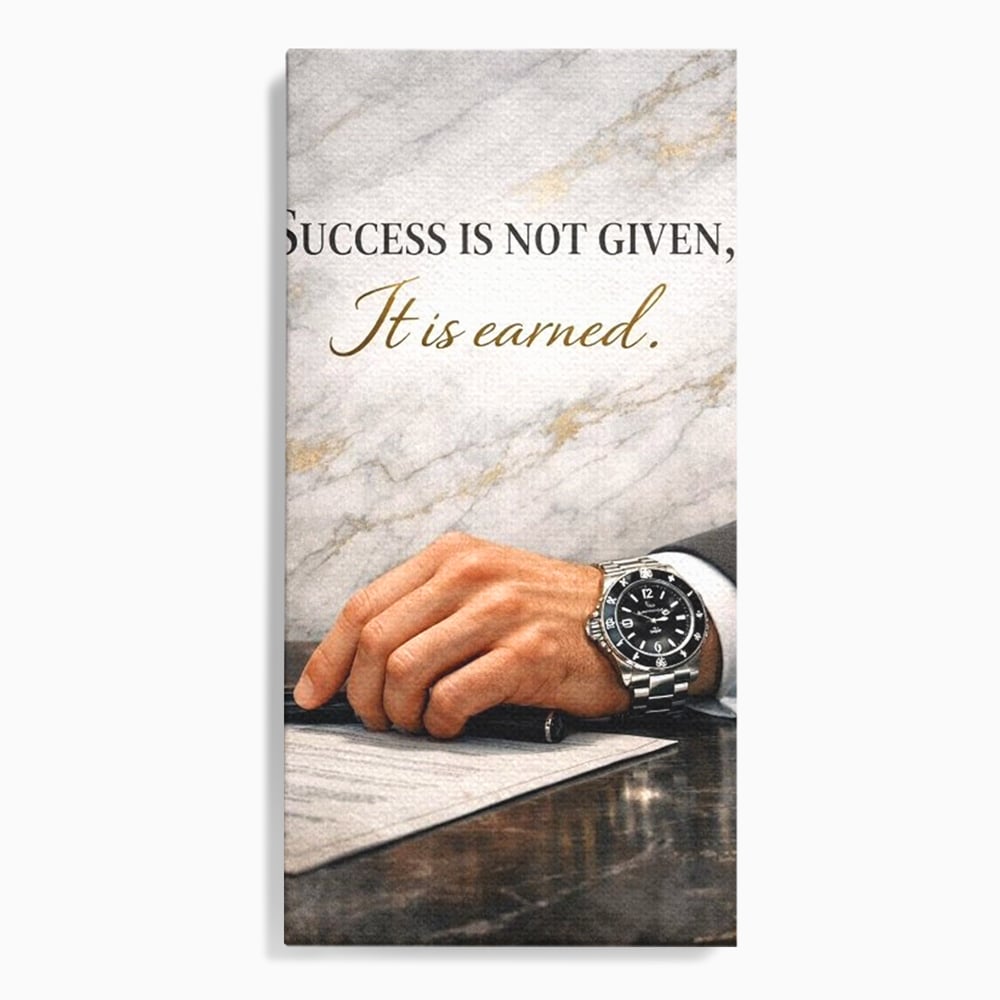 Tablou Canvas Premium, LuxCanva® Q1046, Pretul Succesului, Barbatesc, Lider, Business, Eleganta, Succes, Afaceri, Munca, Motivatie, Birou, Dormitor