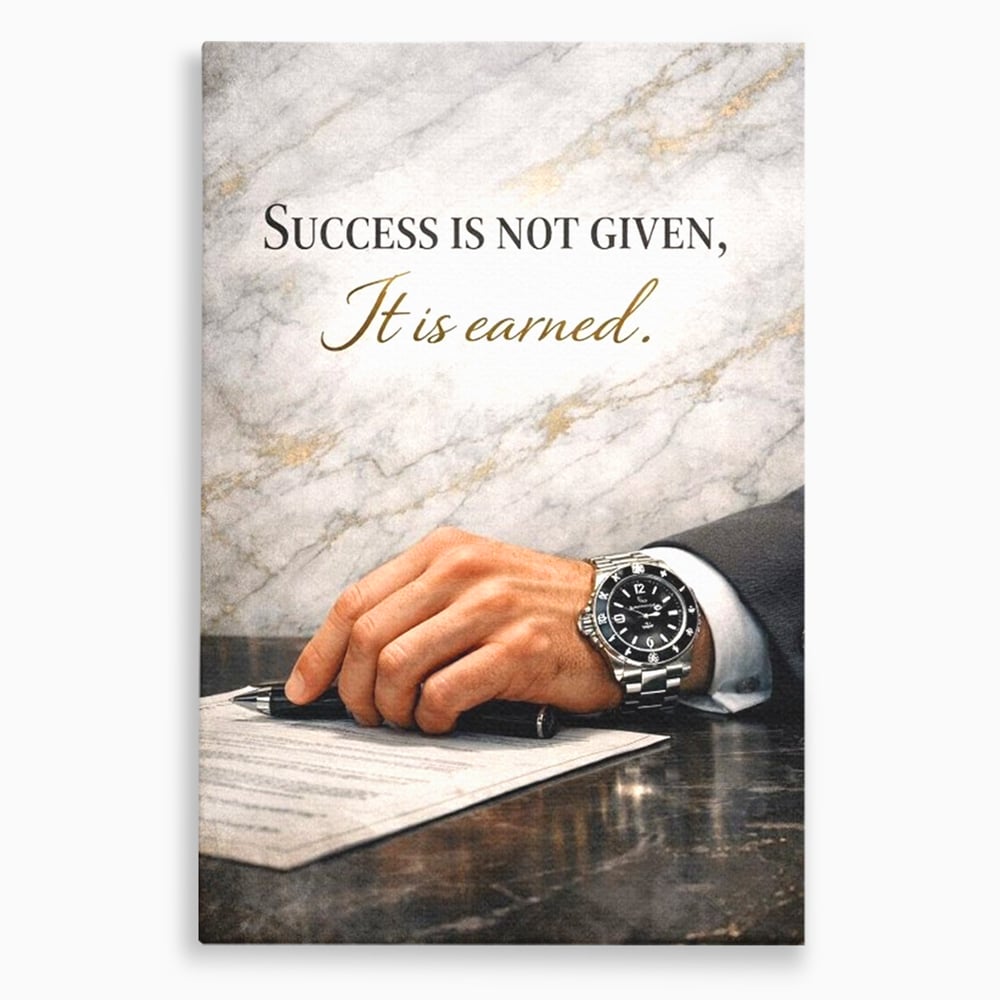 Tablou Canvas Premium, LuxCanva® Q1046, Pretul Succesului, Barbatesc, Lider, Business, Eleganta, Succes, Afaceri, Munca, Motivatie, Birou, Dormitor