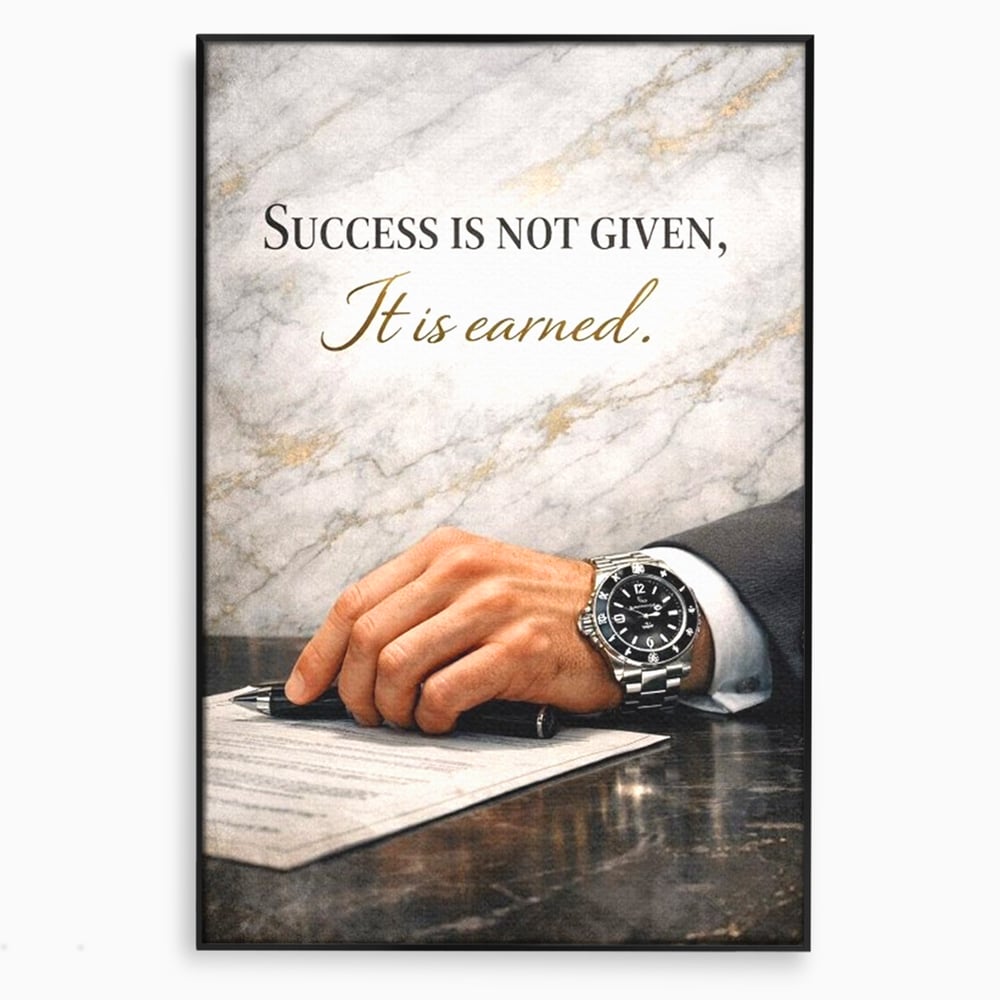 Tablou Canvas Premium, LuxCanva® Q1046, Pretul Succesului, Barbatesc, Lider, Business, Eleganta, Succes, Afaceri, Munca, Motivatie, Birou, Dormitor