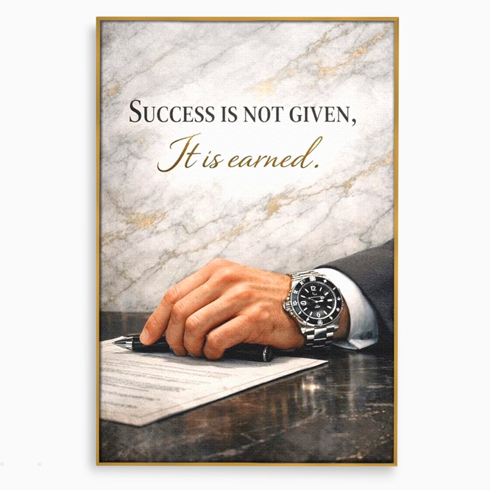 Tablou Canvas Premium, LuxCanva® Q1046, Pretul Succesului, Barbatesc, Lider, Business, Eleganta, Succes, Afaceri, Munca, Motivatie, Birou, Dormitor