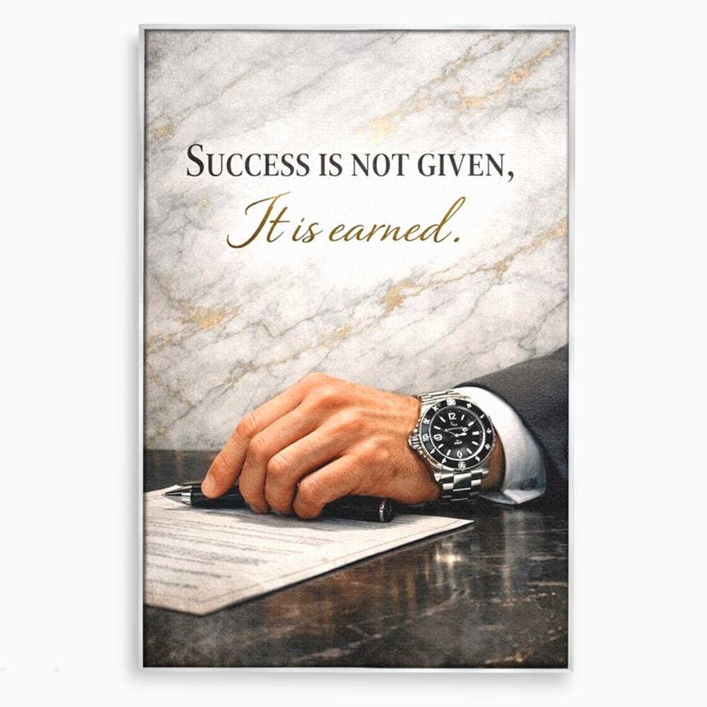 Tablou Canvas Premium, LuxCanva® Q1046, Pretul Succesului, Barbatesc, Lider, Business, Eleganta, Succes, Afaceri, Munca, Motivatie, Birou, Dormitor