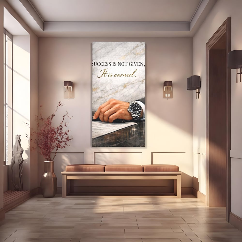 Tablou Canvas Premium, LuxCanva® Q1046, Pretul Succesului, Barbatesc, Lider, Business, Eleganta, Succes, Afaceri, Munca, Motivatie, Birou, Dormitor