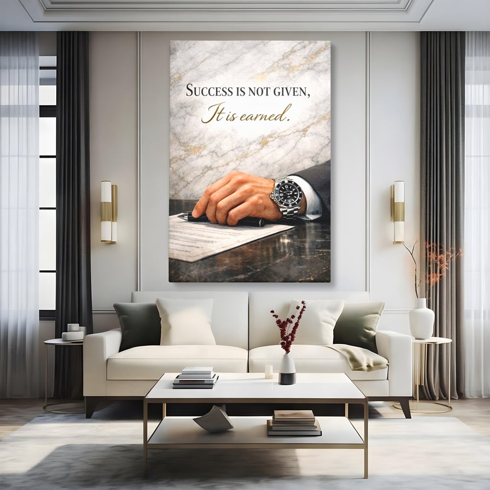 Tablou Canvas Premium, LuxCanva® Q1046, Pretul Succesului, Barbatesc, Lider, Business, Eleganta, Succes, Afaceri, Munca, Motivatie, Birou, Dormitor