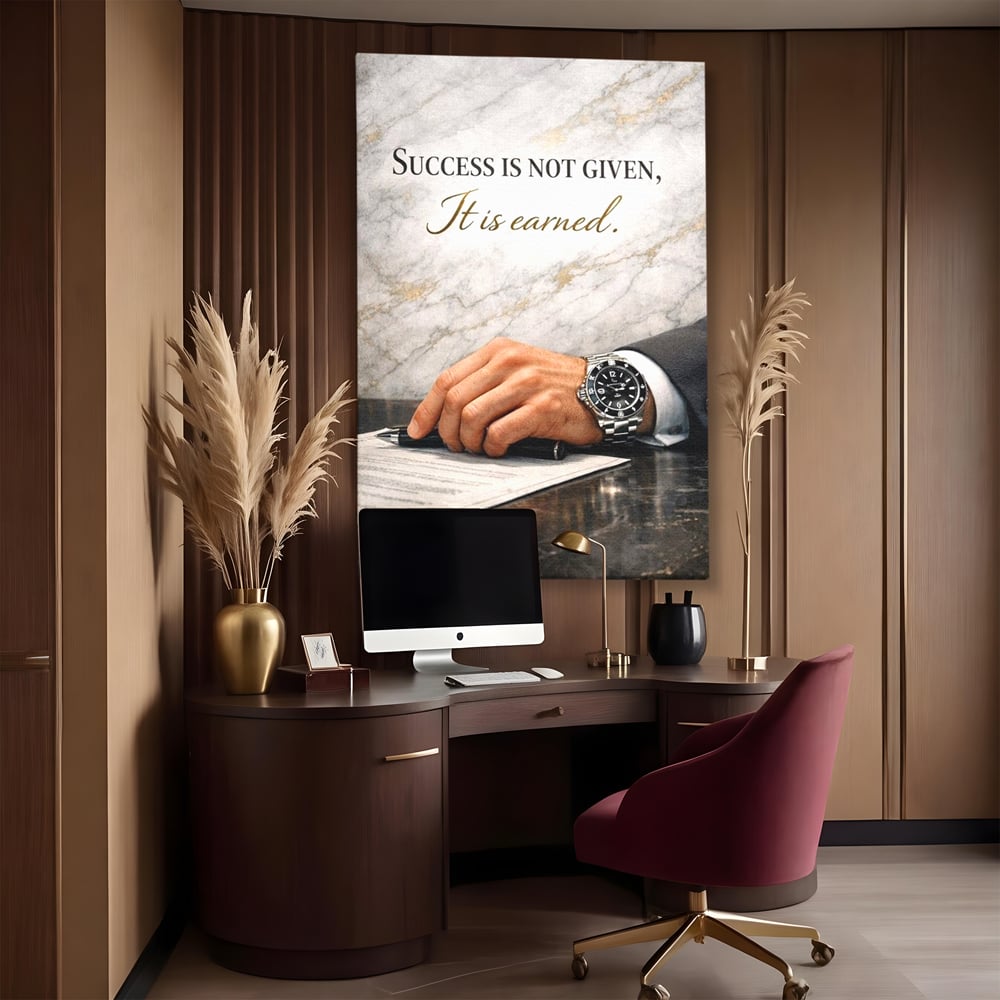 Tablou Canvas Premium, LuxCanva® Q1046, Pretul Succesului, Barbatesc, Lider, Business, Eleganta, Succes, Afaceri, Munca, Motivatie, Birou, Dormitor