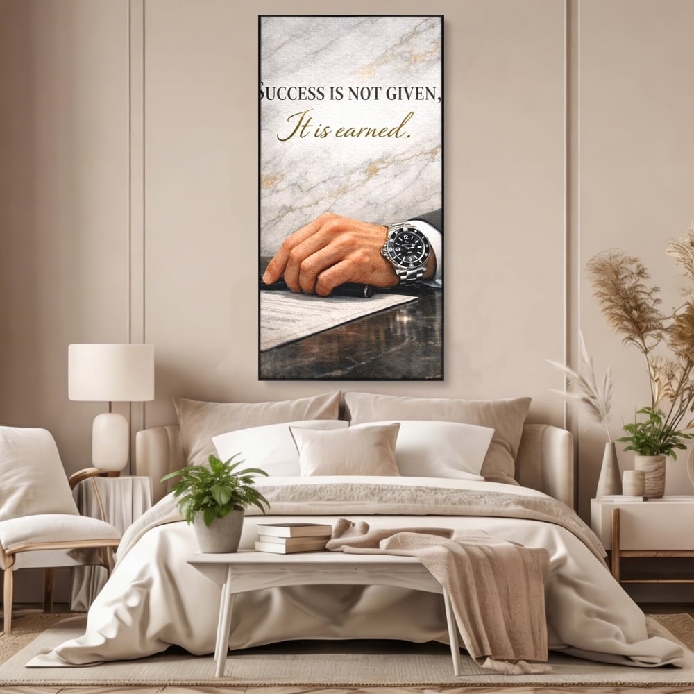 Tablou Canvas Premium, LuxCanva® Q1046, Pretul Succesului, Barbatesc, Lider, Business, Eleganta, Succes, Afaceri, Munca, Motivatie, Birou, Dormitor