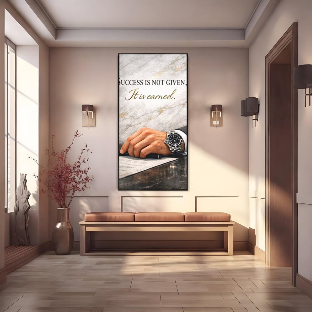 Tablou Canvas Premium, LuxCanva® Q1046, Pretul Succesului, Barbatesc, Lider, Business, Eleganta, Succes, Afaceri, Munca, Motivatie, Birou, Dormitor