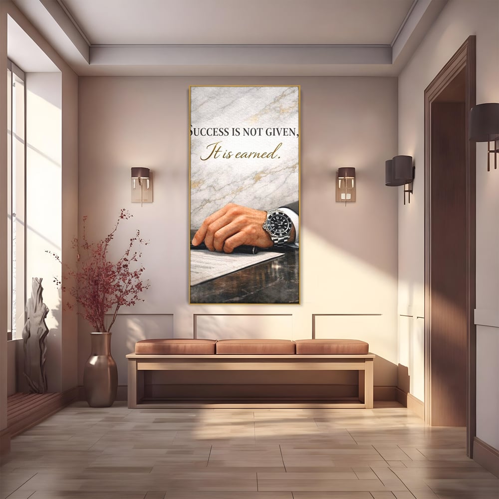 Tablou Canvas Premium, LuxCanva® Q1046, Pretul Succesului, Barbatesc, Lider, Business, Eleganta, Succes, Afaceri, Munca, Motivatie, Birou, Dormitor