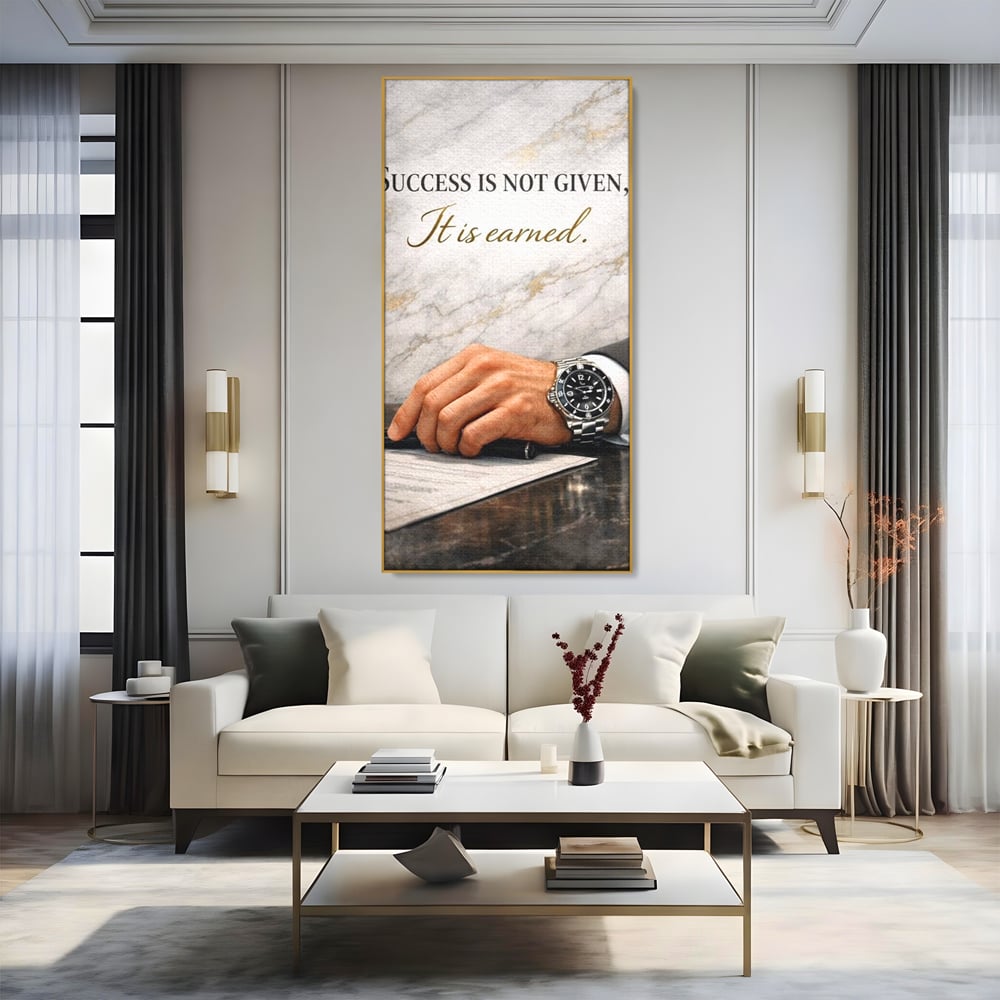 Tablou Canvas Premium, LuxCanva® Q1046, Pretul Succesului, Barbatesc, Lider, Business, Eleganta, Succes, Afaceri, Munca, Motivatie, Birou, Dormitor