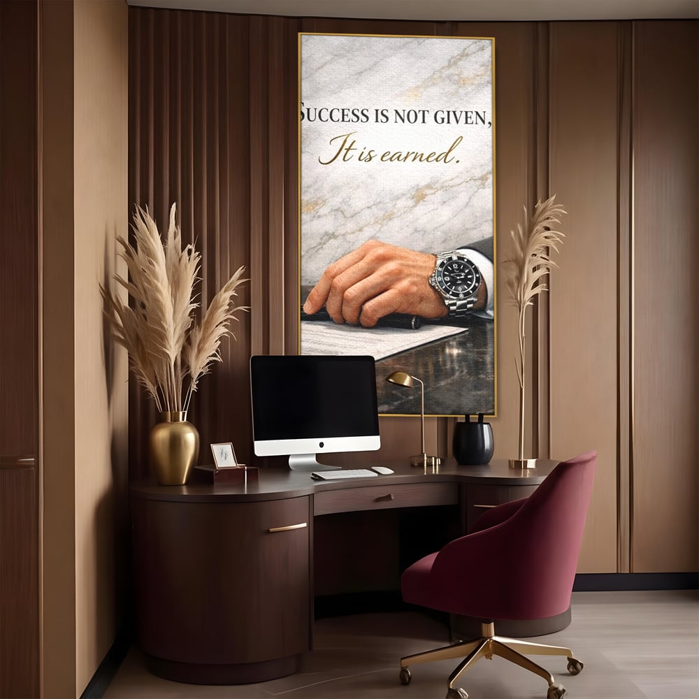 Tablou Canvas Premium, LuxCanva® Q1046, Pretul Succesului, Barbatesc, Lider, Business, Eleganta, Succes, Afaceri, Munca, Motivatie, Birou, Dormitor