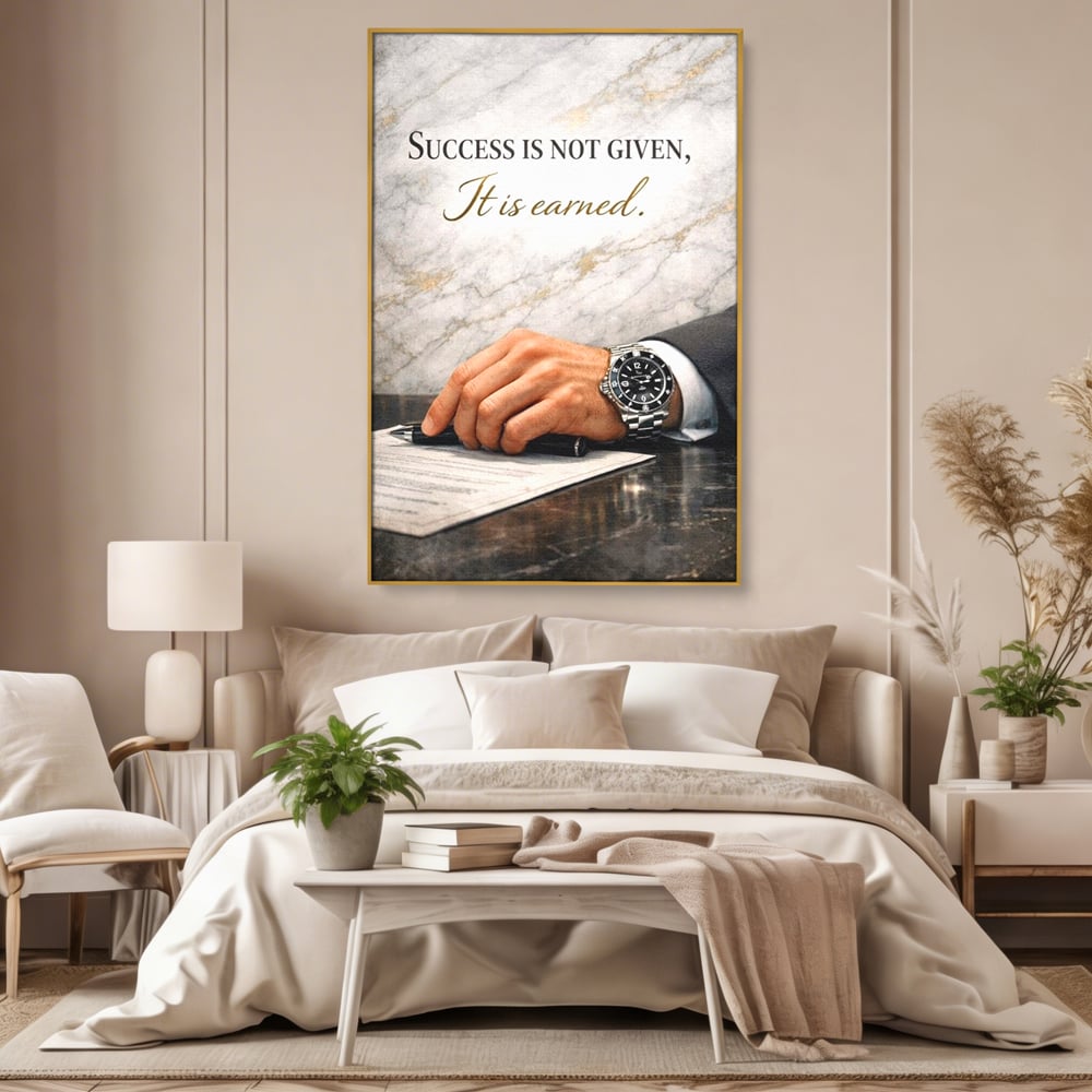 Tablou Canvas Premium, LuxCanva® Q1046, Pretul Succesului, Barbatesc, Lider, Business, Eleganta, Succes, Afaceri, Munca, Motivatie, Birou, Dormitor