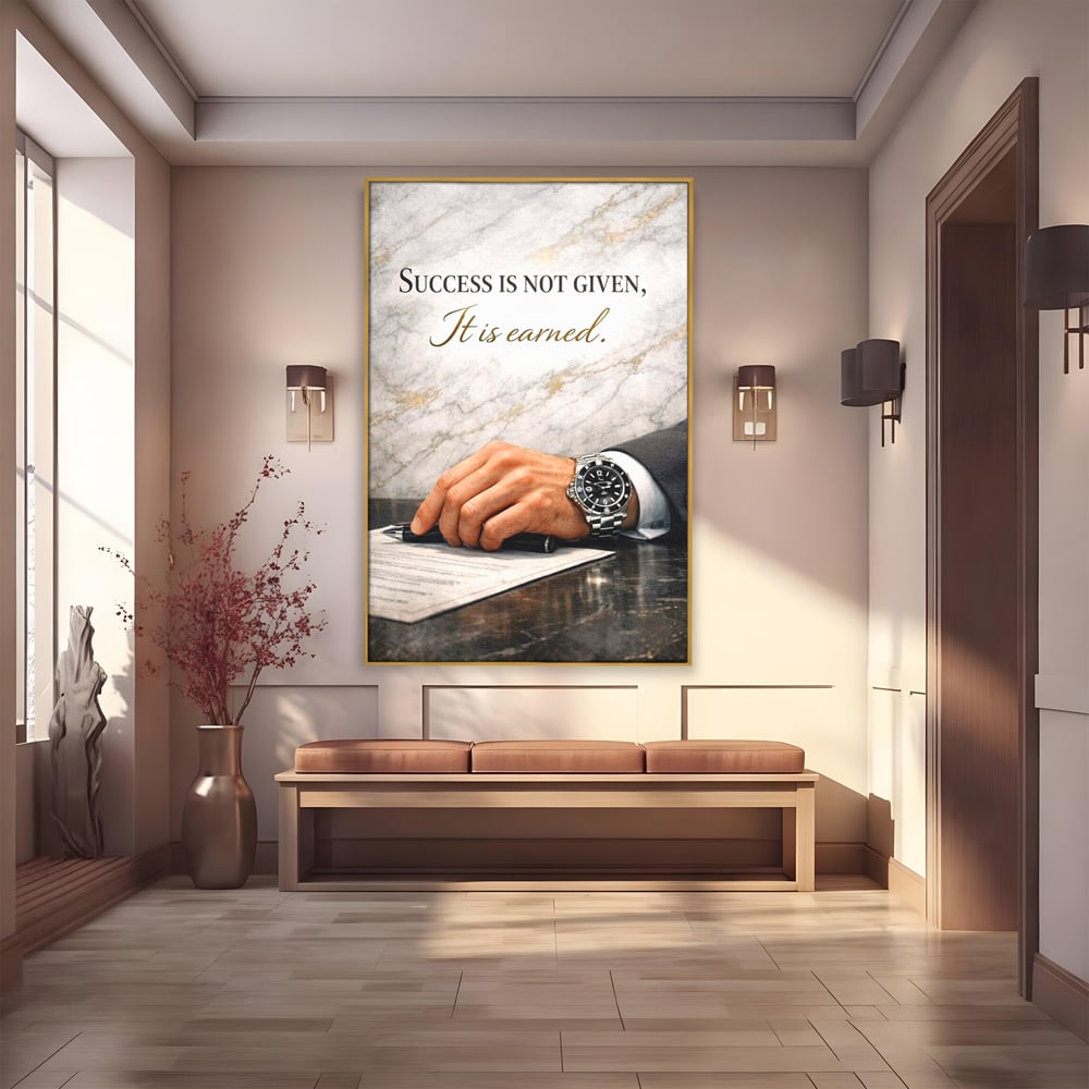 Tablou Canvas Premium, LuxCanva® Q1046, Pretul Succesului, Barbatesc, Lider, Business, Eleganta, Succes, Afaceri, Munca, Motivatie, Birou, Dormitor