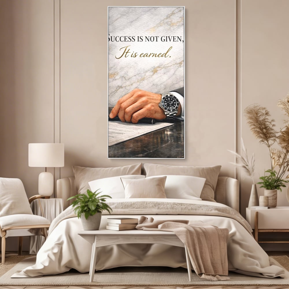 Tablou Canvas Premium, LuxCanva® Q1046, Pretul Succesului, Barbatesc, Lider, Business, Eleganta, Succes, Afaceri, Munca, Motivatie, Birou, Dormitor