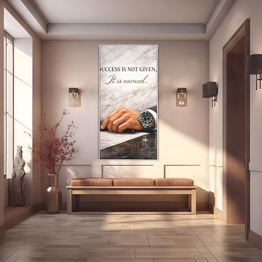 Tablou Canvas Premium, LuxCanva® Q1046, Pretul Succesului, Barbatesc, Lider, Business, Eleganta, Succes, Afaceri, Munca, Motivatie, Birou, Dormitor