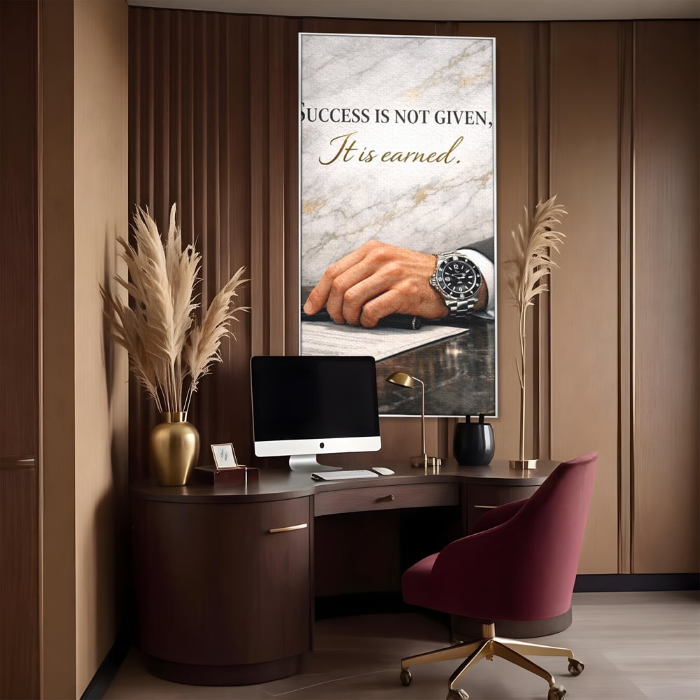 Tablou Canvas Premium, LuxCanva® Q1046, Pretul Succesului, Barbatesc, Lider, Business, Eleganta, Succes, Afaceri, Munca, Motivatie, Birou, Dormitor