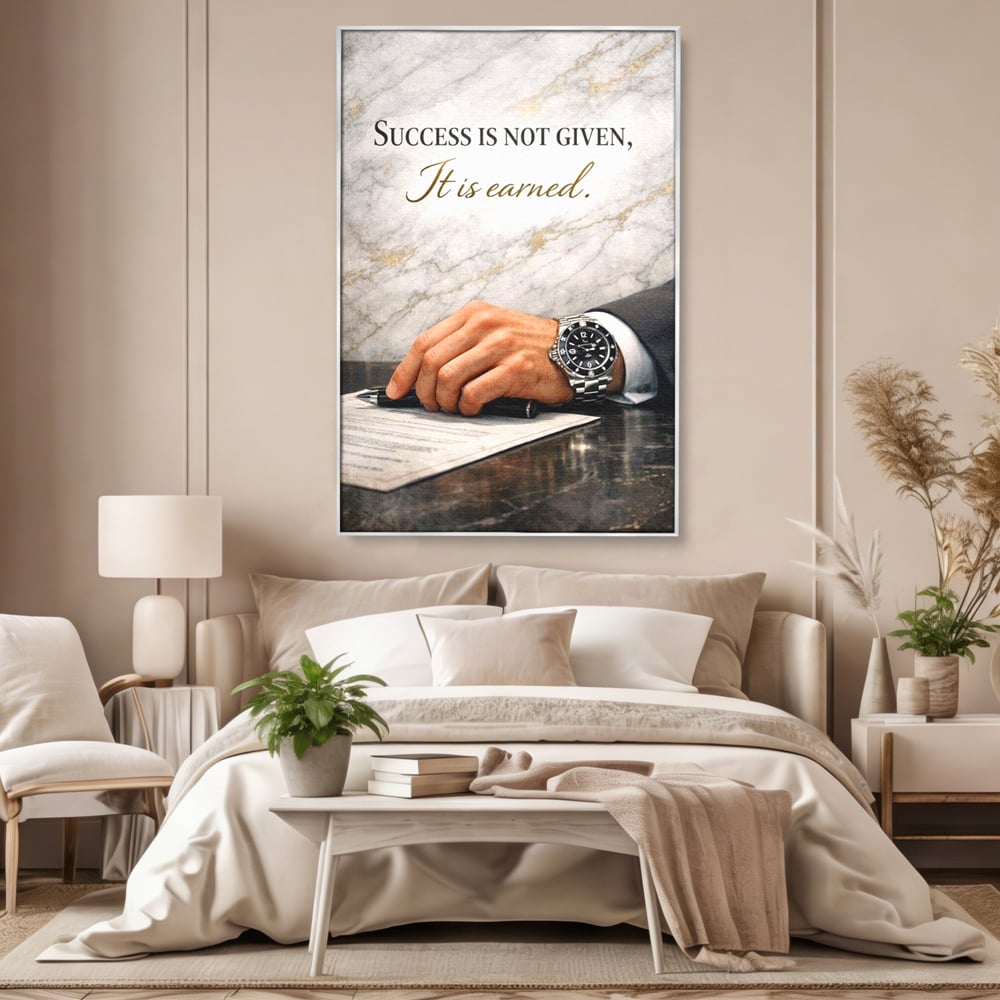 Tablou Canvas Premium, LuxCanva® Q1046, Pretul Succesului, Barbatesc, Lider, Business, Eleganta, Succes, Afaceri, Munca, Motivatie, Birou, Dormitor