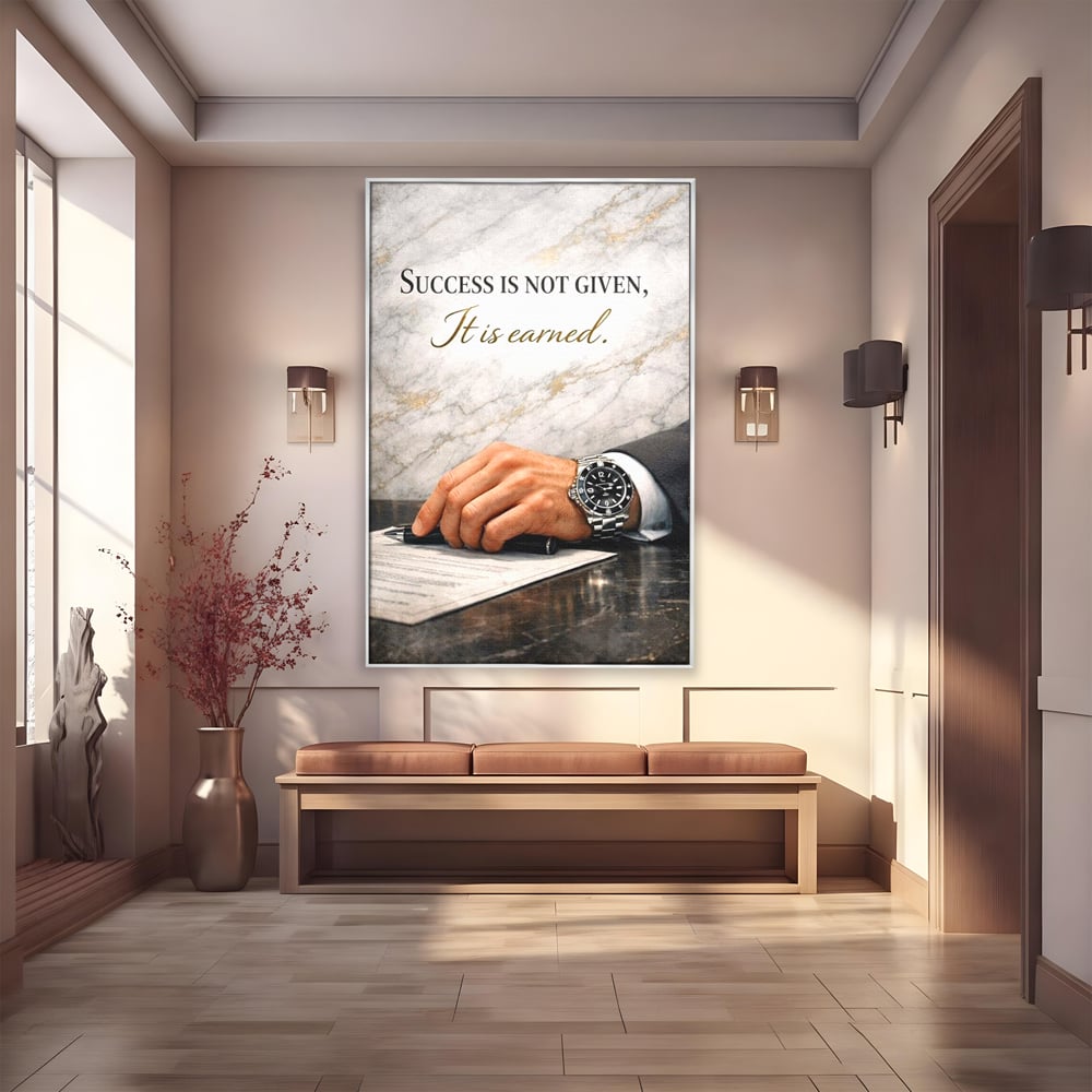 Tablou Canvas Premium, LuxCanva® Q1046, Pretul Succesului, Barbatesc, Lider, Business, Eleganta, Succes, Afaceri, Munca, Motivatie, Birou, Dormitor
