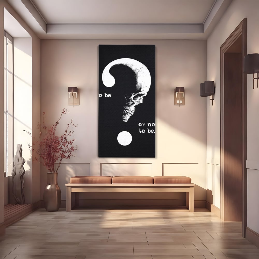 Tablou Canvas Premium, LuxCanva® Q1048, Dilema Existentei, Filosofie, Indoiala, Mister, Destin, Dramatic, Meditatie, Dark, Birou, Dormitor