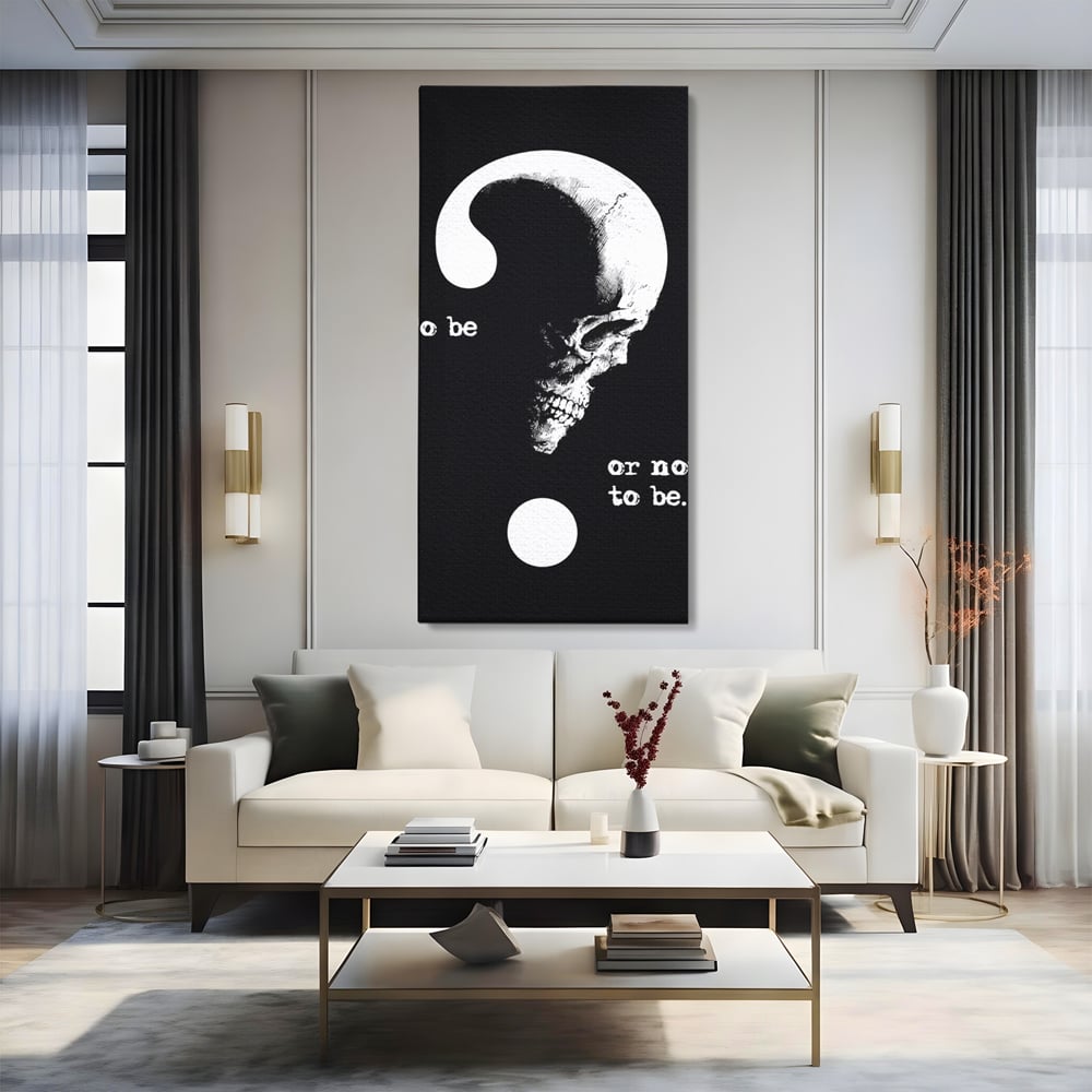 Tablou Canvas Premium, LuxCanva® Q1048, Dilema Existentei, Filosofie, Indoiala, Mister, Destin, Dramatic, Meditatie, Dark, Birou, Dormitor