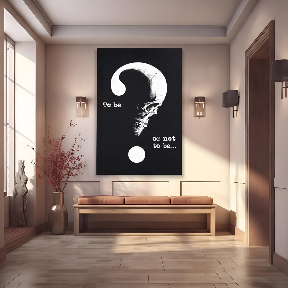 Tablou Canvas Premium, LuxCanva® Q1048, Dilema Existentei, Filosofie, Indoiala, Mister, Destin, Dramatic, Meditatie, Dark, Birou, Dormitor