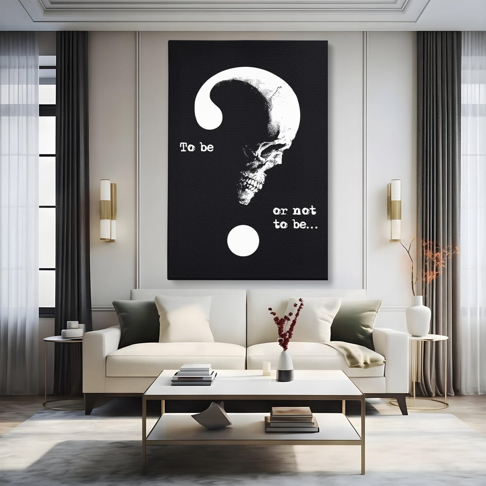Tablou Canvas Premium, LuxCanva® Q1048, Dilema Existentei, Filosofie, Indoiala, Mister, Destin, Dramatic, Meditatie, Dark, Birou, Dormitor
