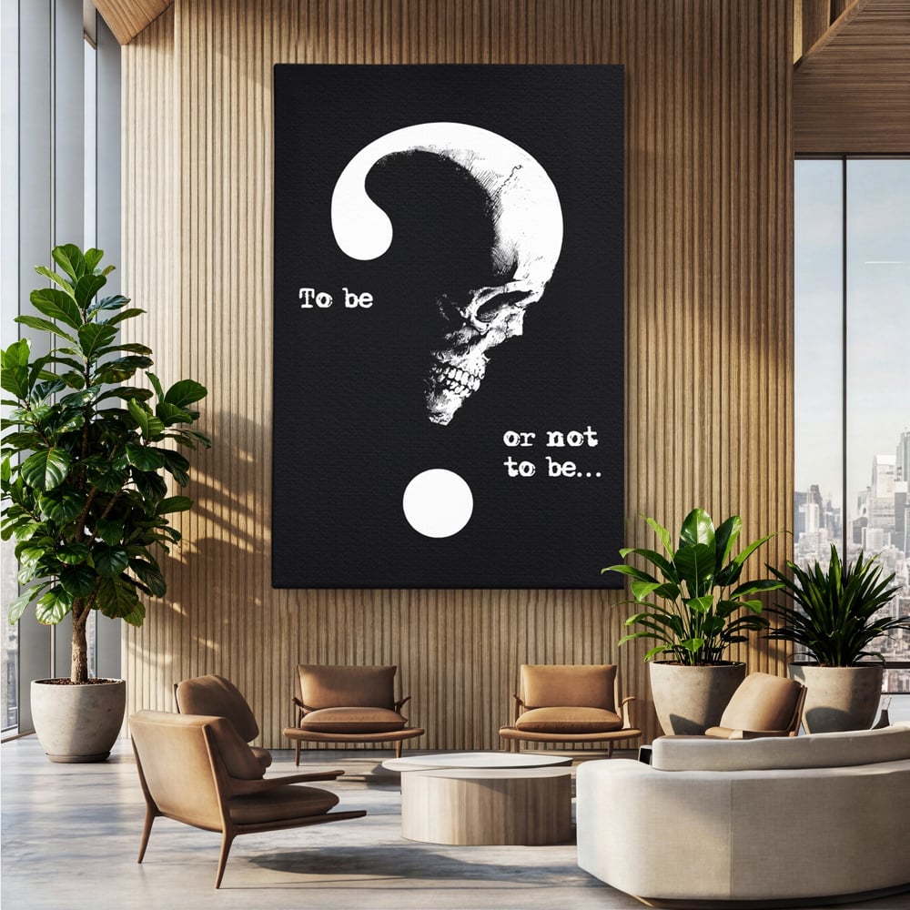 Tablou Canvas Premium, LuxCanva® Q1048, Dilema Existentei, Filosofie, Indoiala, Mister, Destin, Dramatic, Meditatie, Dark, Birou, Dormitor