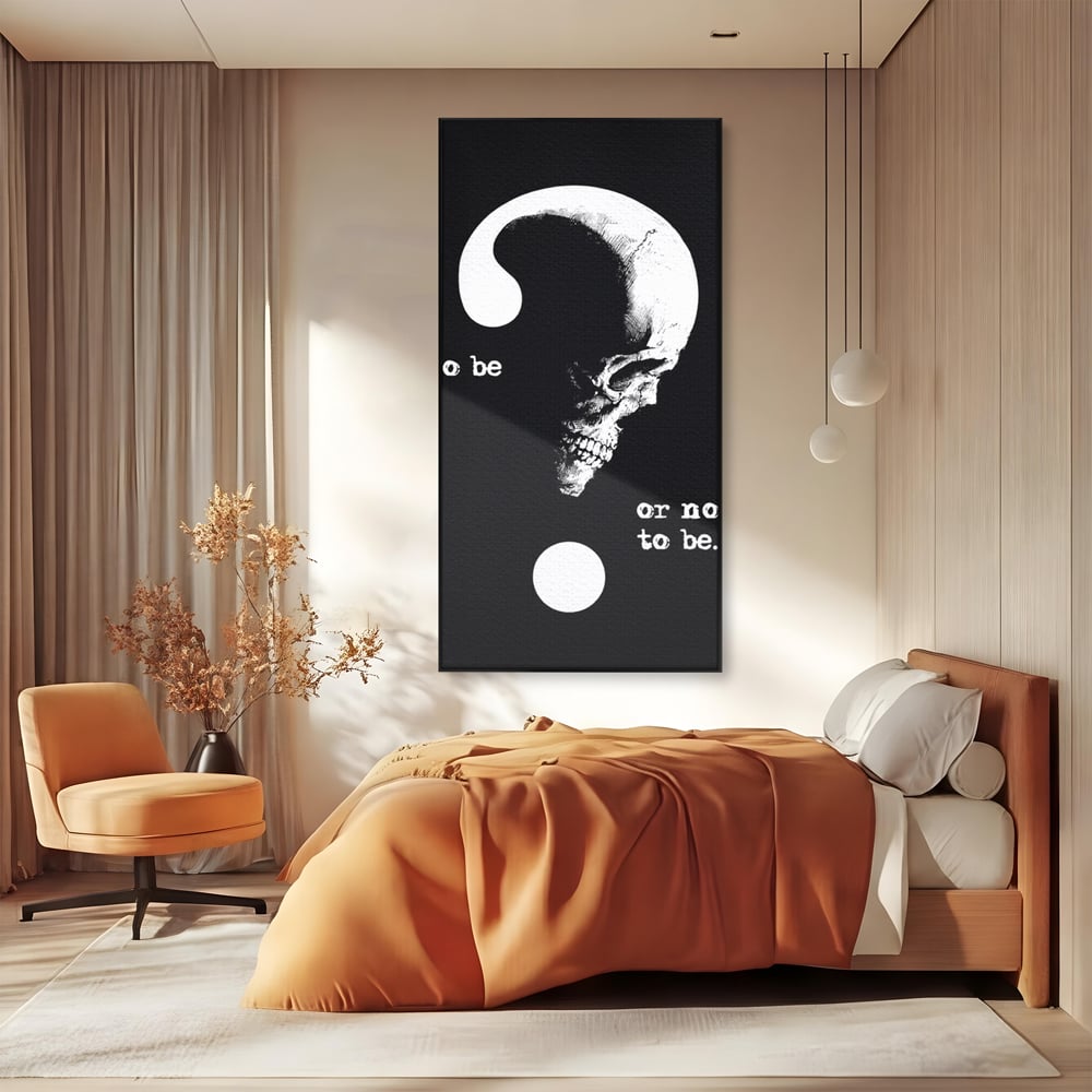 Tablou Canvas Premium, LuxCanva® Q1048, Dilema Existentei, Filosofie, Indoiala, Mister, Destin, Dramatic, Meditatie, Dark, Birou, Dormitor