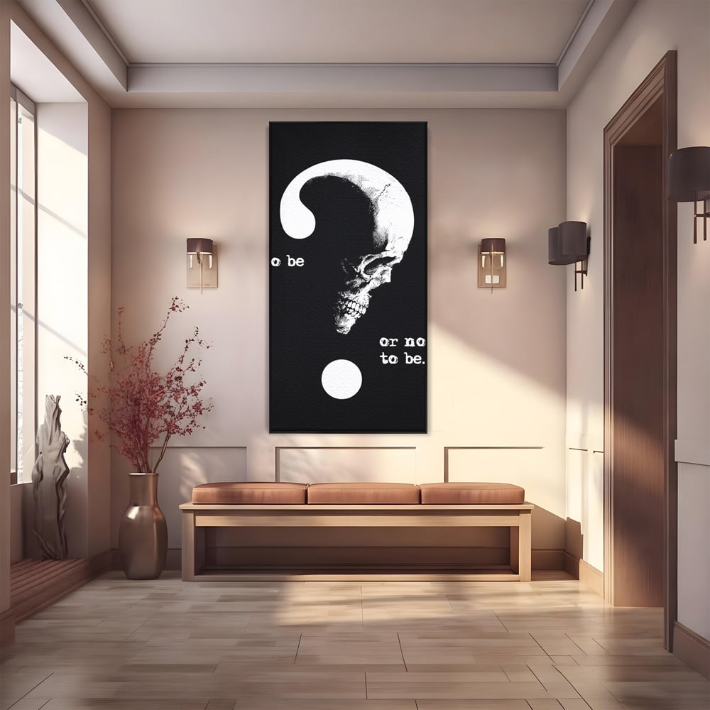 Tablou Canvas Premium, LuxCanva® Q1048, Dilema Existentei, Filosofie, Indoiala, Mister, Destin, Dramatic, Meditatie, Dark, Birou, Dormitor