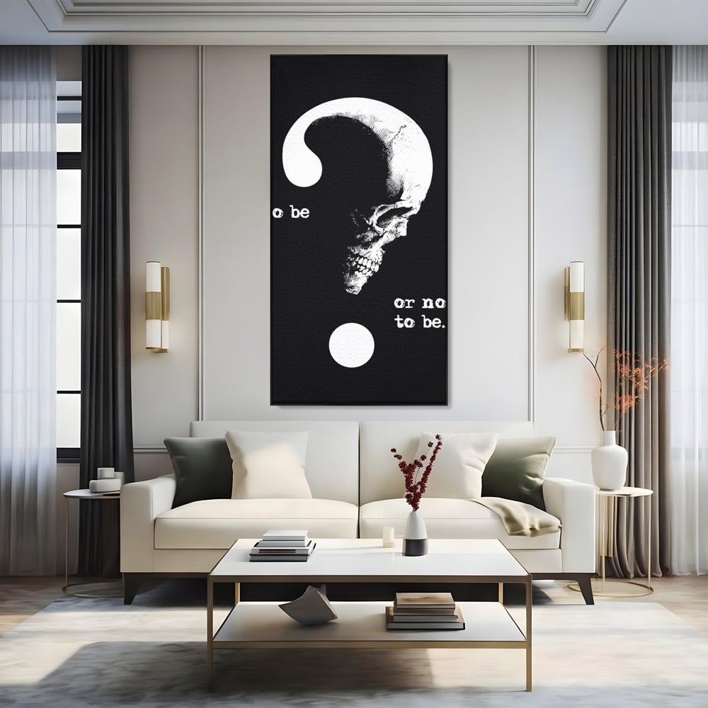 Tablou Canvas Premium, LuxCanva® Q1048, Dilema Existentei, Filosofie, Indoiala, Mister, Destin, Dramatic, Meditatie, Dark, Birou, Dormitor