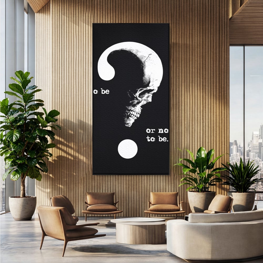 Tablou Canvas Premium, LuxCanva® Q1048, Dilema Existentei, Filosofie, Indoiala, Mister, Destin, Dramatic, Meditatie, Dark, Birou, Dormitor