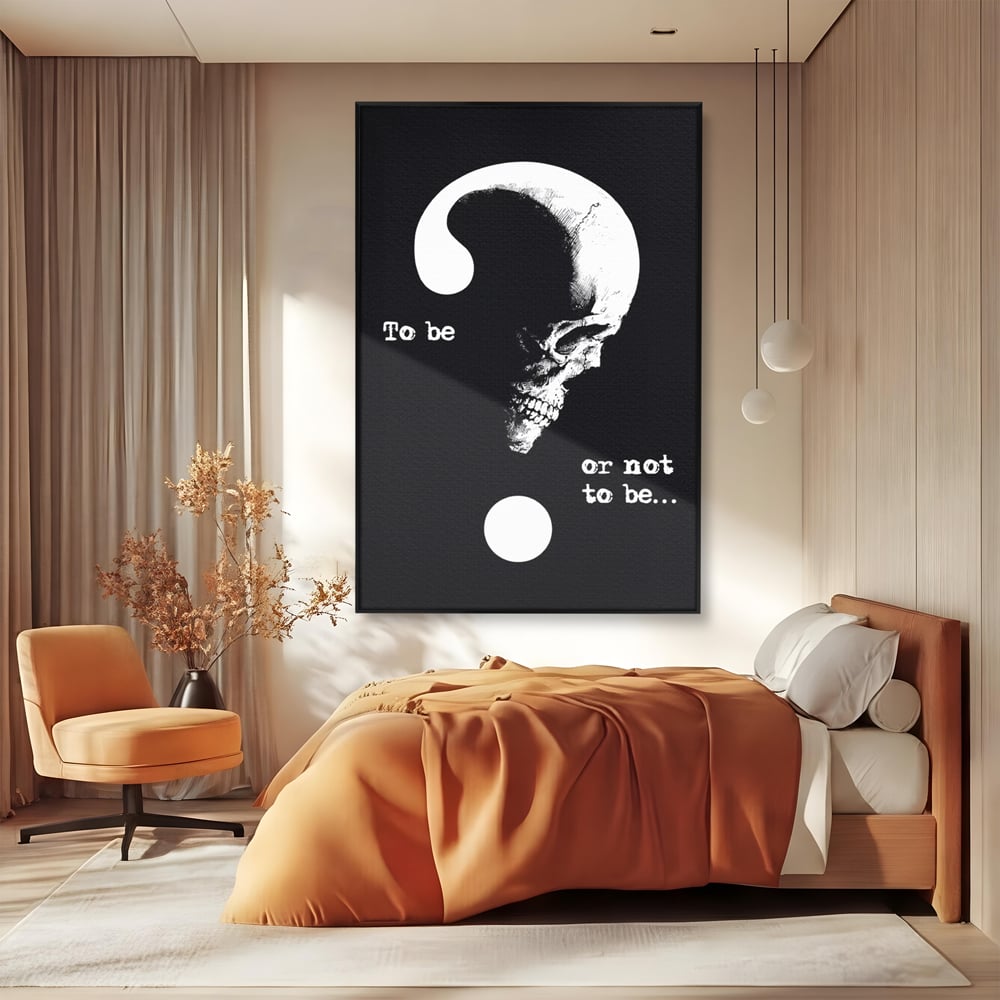 Tablou Canvas Premium, LuxCanva® Q1048, Dilema Existentei, Filosofie, Indoiala, Mister, Destin, Dramatic, Meditatie, Dark, Birou, Dormitor