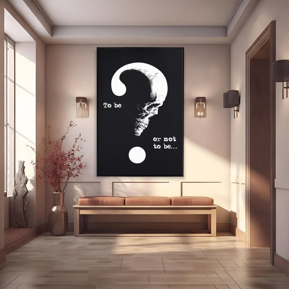 Tablou Canvas Premium, LuxCanva® Q1048, Dilema Existentei, Filosofie, Indoiala, Mister, Destin, Dramatic, Meditatie, Dark, Birou, Dormitor