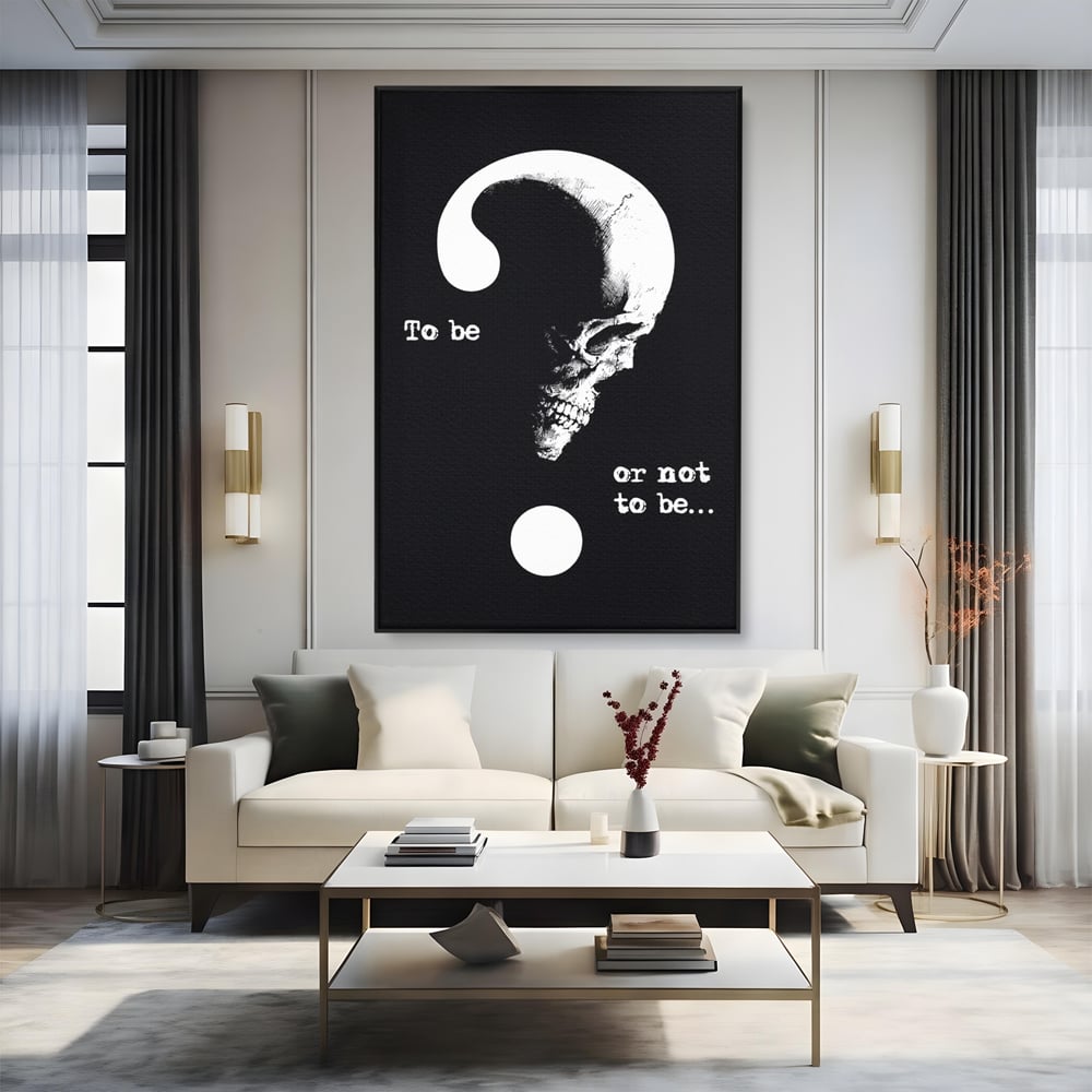 Tablou Canvas Premium, LuxCanva® Q1048, Dilema Existentei, Filosofie, Indoiala, Mister, Destin, Dramatic, Meditatie, Dark, Birou, Dormitor