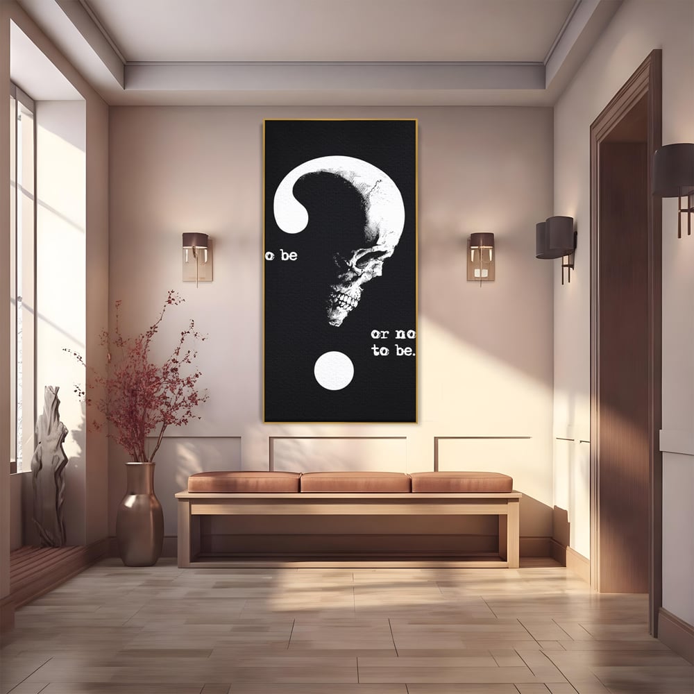 Tablou Canvas Premium, LuxCanva® Q1048, Dilema Existentei, Filosofie, Indoiala, Mister, Destin, Dramatic, Meditatie, Dark, Birou, Dormitor