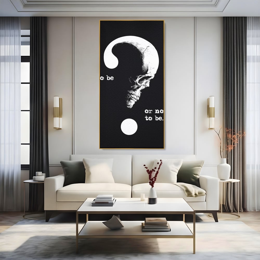 Tablou Canvas Premium, LuxCanva® Q1048, Dilema Existentei, Filosofie, Indoiala, Mister, Destin, Dramatic, Meditatie, Dark, Birou, Dormitor