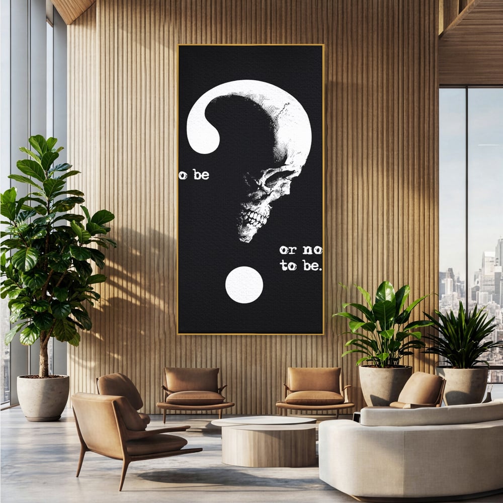 Tablou Canvas Premium, LuxCanva® Q1048, Dilema Existentei, Filosofie, Indoiala, Mister, Destin, Dramatic, Meditatie, Dark, Birou, Dormitor
