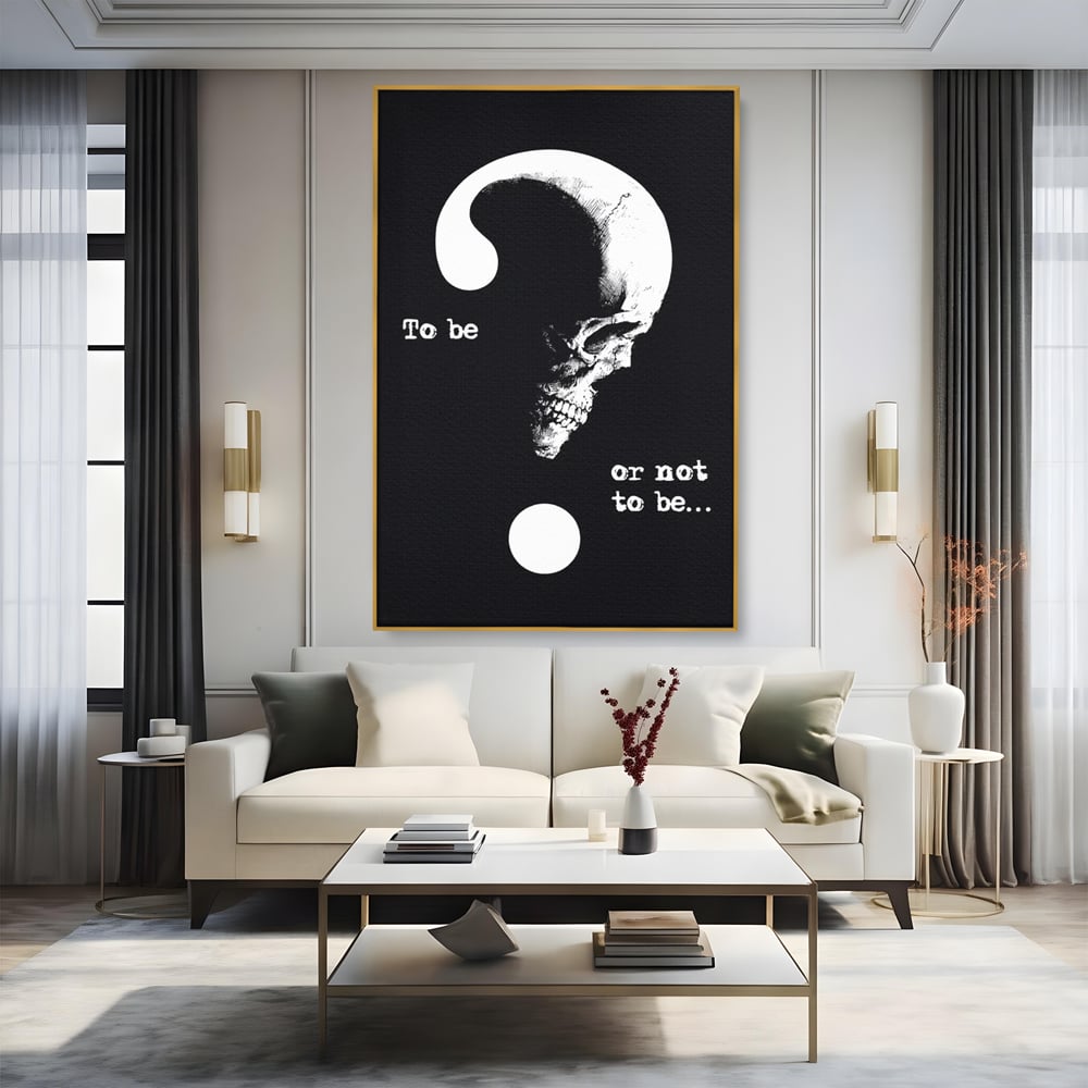 Tablou Canvas Premium, LuxCanva® Q1048, Dilema Existentei, Filosofie, Indoiala, Mister, Destin, Dramatic, Meditatie, Dark, Birou, Dormitor