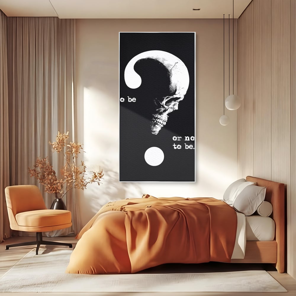 Tablou Canvas Premium, LuxCanva® Q1048, Dilema Existentei, Filosofie, Indoiala, Mister, Destin, Dramatic, Meditatie, Dark, Birou, Dormitor